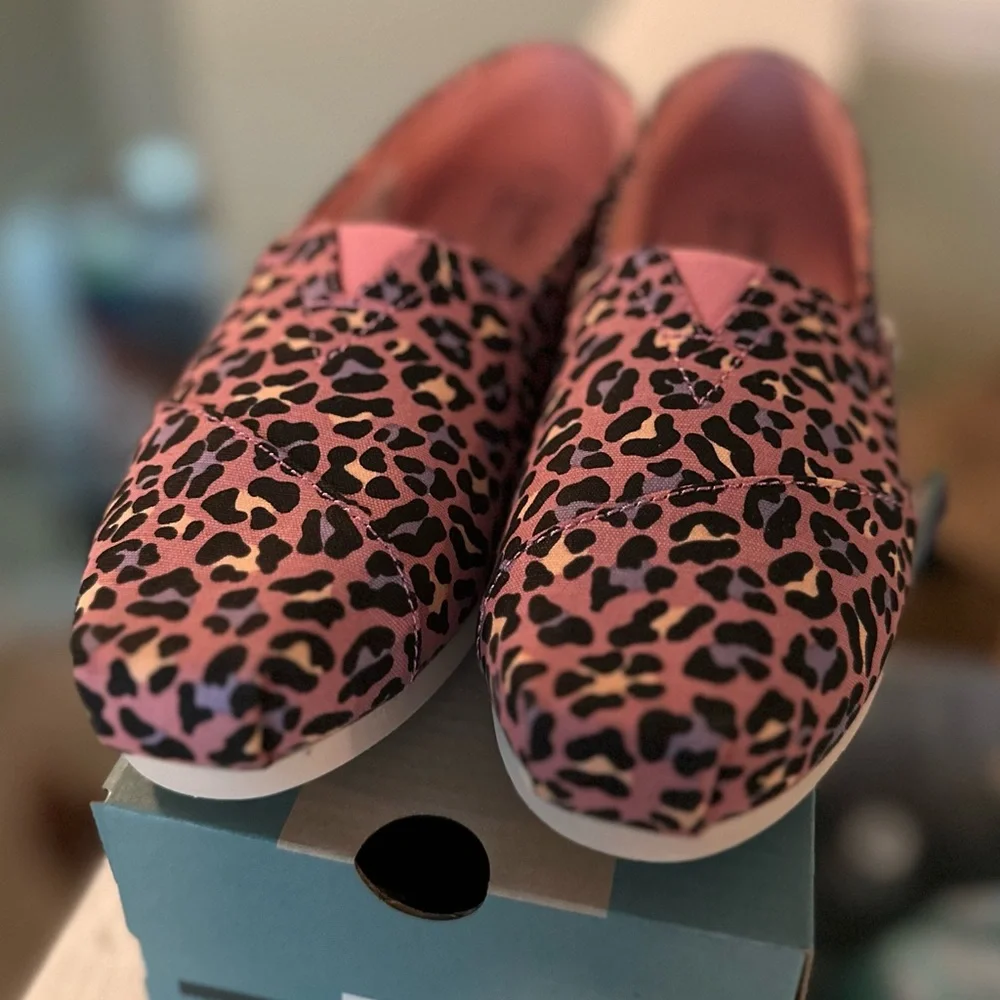 Toms Alpargata blush classic leopard print flats - Picture 3 of 5